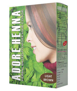 Adore Henna Hair Coloring Powder, 60 g (Light Brown)