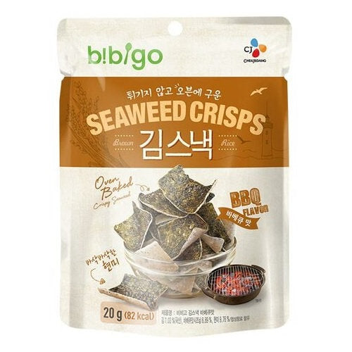 BIBIGO SEAWEED RICE CRISPS (BBQ FLAVOR) 20G 김스낵 바베큐맛 20G/상온